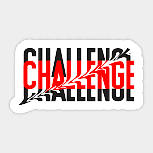 Challenge Typography Design Sticker